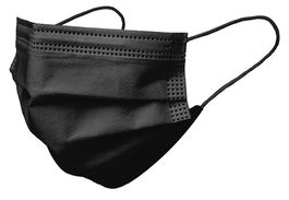 Mascarilla Quirurgica Iir 3 Capas Desechable First Protec Infantil Negra Paquete De 10