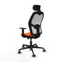 PIQUERAS Y CRESPO Silla de oficina Jorquera Naranja y Blanco