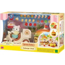Sylvanian Families Puesto de Hamburguesas Papa Latte Cat y Scooter SYL5054131057575
