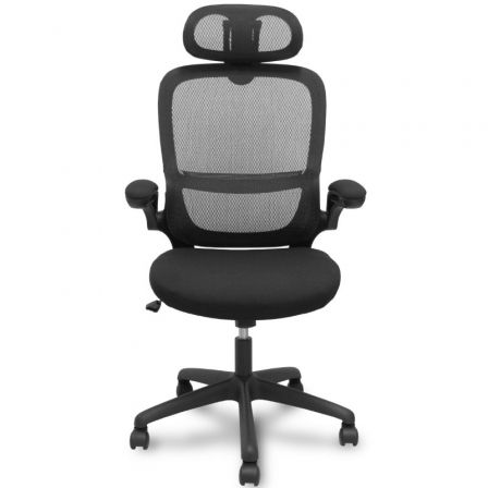 Piqueras Y Crespo Silla de Oficina Pro525 525BM840B840RNC, Giratoria, Basculante, Brazos Abatibles, Negro, Certificado UNE-EN-1335, 120 kg Máx.