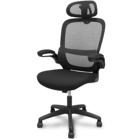 Piqueras Y Crespo Silla de Oficina Pro525 525BM840B840RNC, Giratoria, Basculante, Brazos Abatibles, Negro, Certificado UNE-EN-1335, 120 kg Máx.