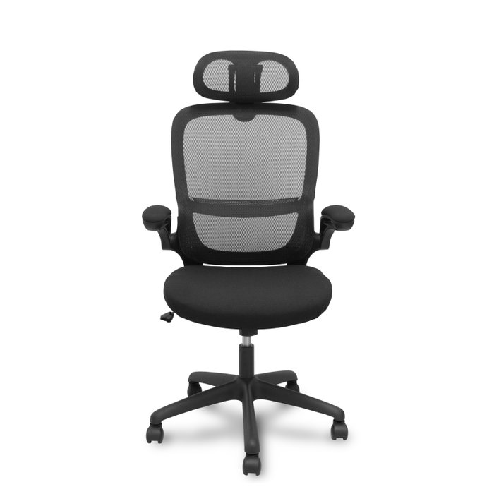 FORÖL Silla de Oficina Pro525 con Cabecero y Brazos Abatibles Negro FORÖL Silla de Oficina Pro525 con Cabecero y Brazos Abatibles Negro