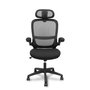 FORÖL Silla de Oficina Pro525 con Cabecero y Brazos Abatibles Negro