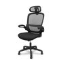 FORÖL Silla de Oficina Pro525 con Cabecero y Brazos Abatibles Negro