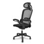 FORÖL Silla de Oficina Pro525 con Cabecero y Brazos Abatibles Negro
