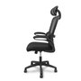FORÖL Silla de Oficina Pro525 con Cabecero y Brazos Abatibles Negro