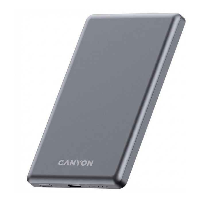 Canyon CPB500B Powerbank onPower - Batería Externa 5000 mAh Slim con Magsafe - Negro Canyon CPB500B Powerbank onPower - Batería Externa 5000 mAh Slim con Magsafe - Negro