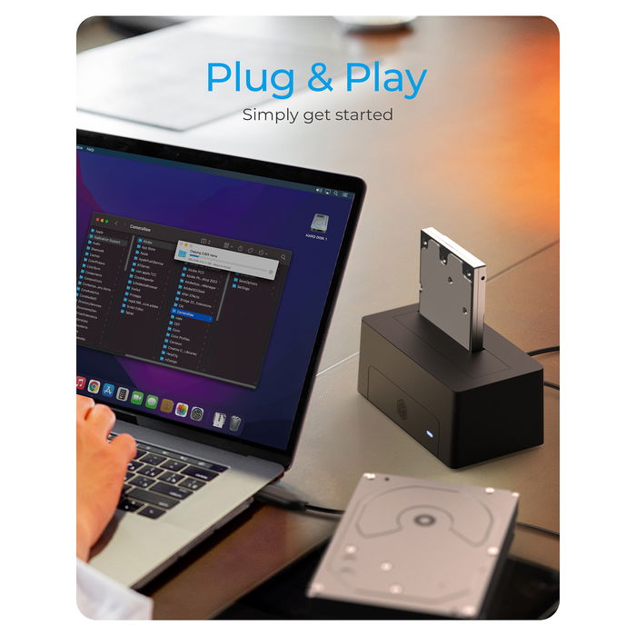 ICY BOX IB-1121-U3 Docking Station para 1x 2.5"/3.5" SATA I/II/III USB 3.2 Gen 1 Negro