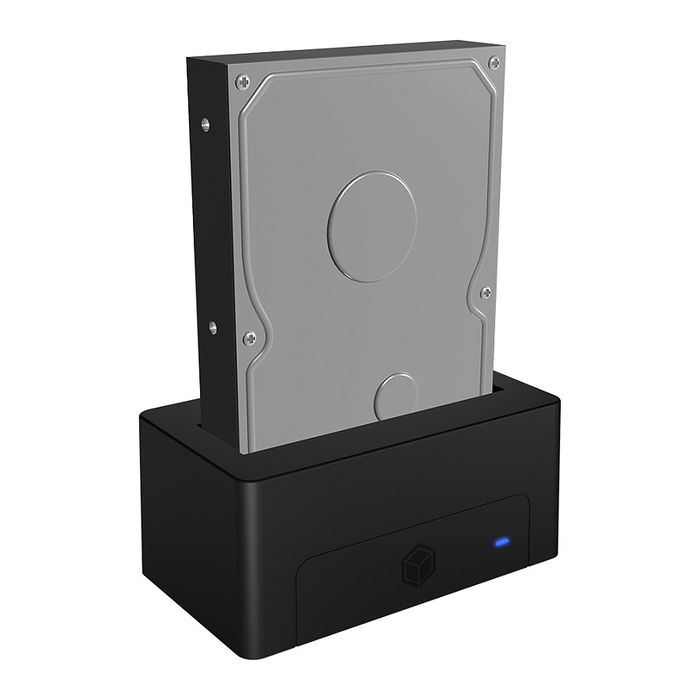 ICY BOX IB-1121-U3 Docking Station para 1x 2.5"/3.5" SATA I/II/III USB 3.2 Gen 1 Negro