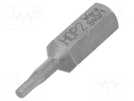 WERA Punta de destornillador hexagonal HEX 2mm 1/4 pulg 25mm