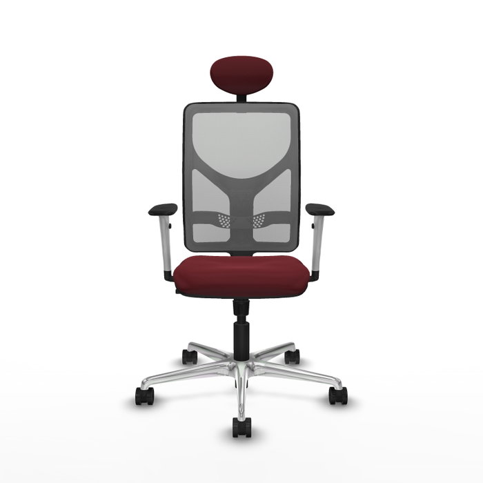 PIQUERAS Y CRESPO Silla de oficina Motilla con mecanismo Sincro, Granate y Gris PIQUERAS Y CRESPO Silla de oficina Motilla con mecanismo Sincro, Granate y Gris