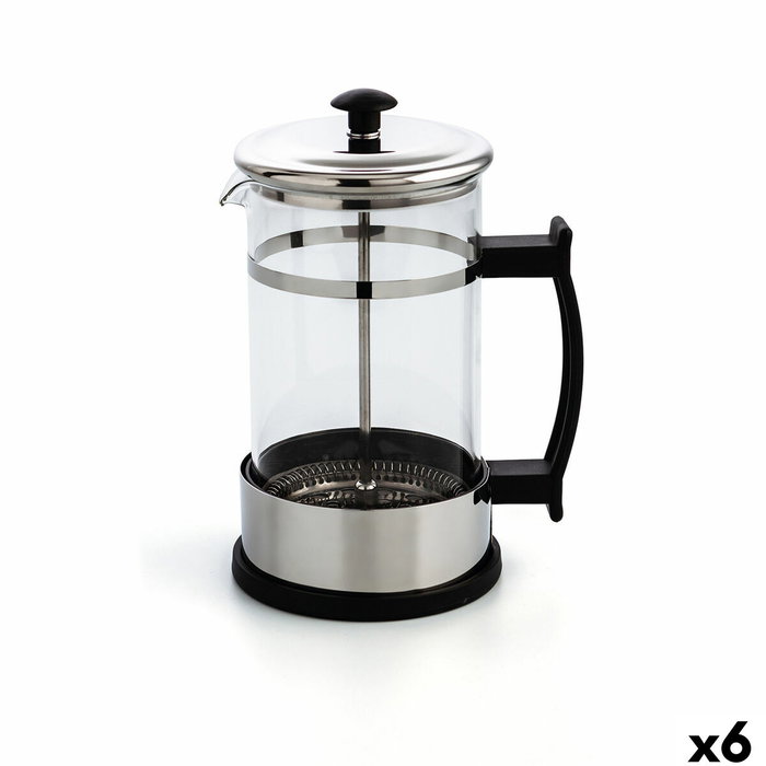 Quid Cafetera de Vidrio con Émbolo Serenia 60 cL (Pack de 6)