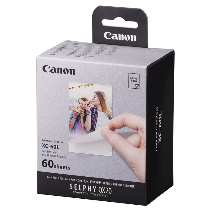 Canon Juego de tinta y papel fotográfico XC-60L, 54 x 85 mm, 60 unidades