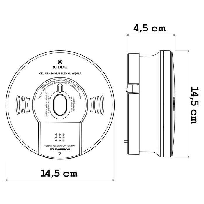 Detector de humo y monóxido de carbono kidde k10sco