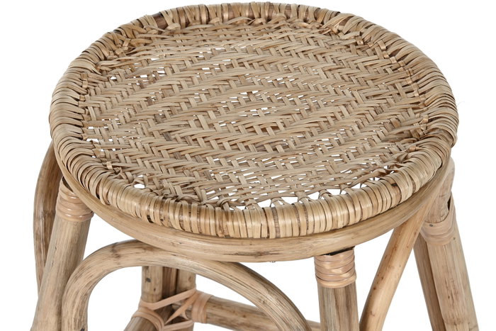 DKD Home Decor Taburete Balines Mimbre y Ratan Natural 37 x 49.5 x 37 cm DKD Home Decor Taburete Balines Mimbre y Ratan Natural 37 x 49.5 x 37 cm
