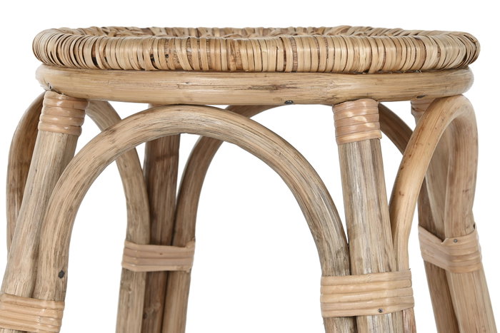 DKD Home Decor Taburete Balines Mimbre y Ratan Natural 37 x 49.5 x 37 cm DKD Home Decor Taburete Balines Mimbre y Ratan Natural 37 x 49.5 x 37 cm