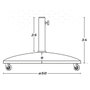 Color Baby Soporte de parasol de cemento con ruedas 25 kg