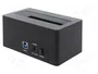 LOGILINK Estación de acoplamiento USB 3.0 y USB 2.0, negro