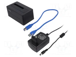 LOGILINK Estación de acoplamiento USB 3.0 y USB 2.0, negro