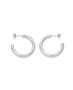 Rosefield Pendientes Iggy Classic hoop small silver de acero inoxidable