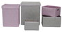 DKD Home Decor Cesta Basicos Set de 5 Rosa Plateado 36 x 50 x 44 cm