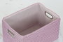 DKD Home Decor Cesta Basicos Set de 5 Rosa Plateado 36 x 50 x 44 cm