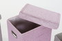 DKD Home Decor Cesta Basicos Set de 5 Rosa Plateado 36 x 50 x 44 cm