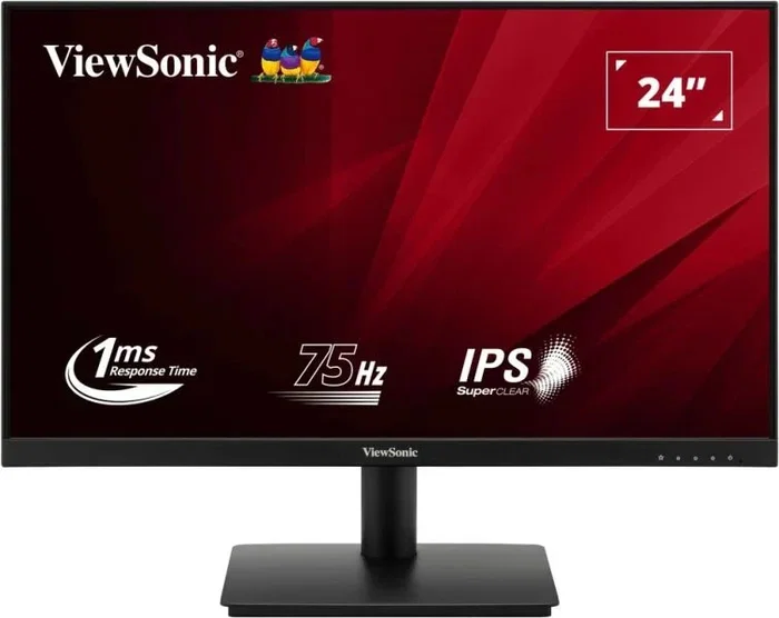 ViewSonic VA240-H-2 Monitor LED IPS 24" FHD (1920x1080) 75Hz 1ms Flicker-Free con HDMI y VGA, Negro