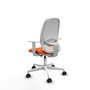 PIQUERAS Y CRESPO Silla de oficina Cilanco Naranja y Blanco