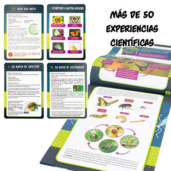 Juego pequeño genio descubriendo los insectos ¡más de 50 experiencias científicas!