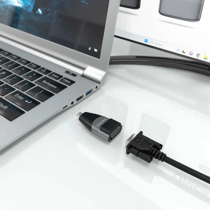 Aisens Adaptador USB-C a VGA Aluminio Gris A109-0863