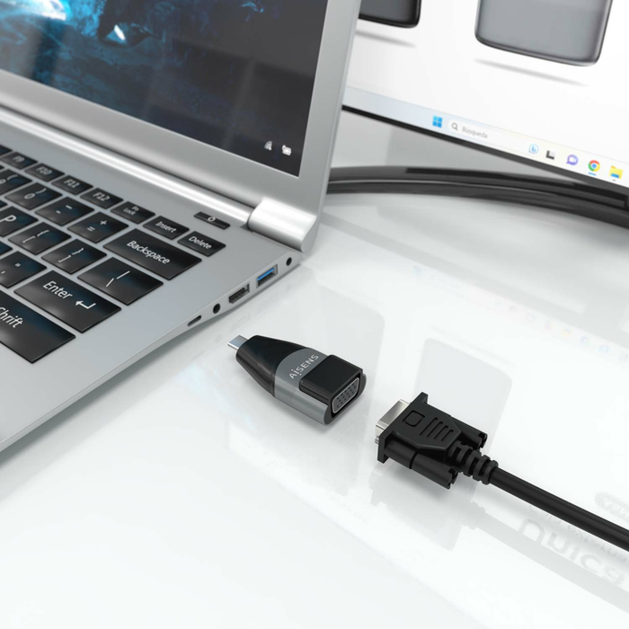 Aisens Adaptador USB-C a VGA Aluminio Gris A109-0863 Aisens Adaptador USB-C a VGA Aluminio Gris A109-0863