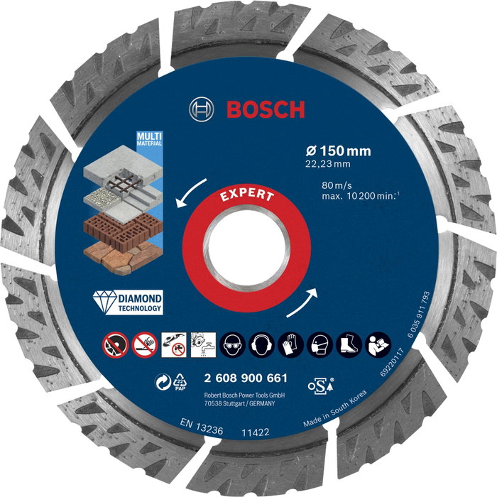 Bosch EXPERT Multi Material Diamant 150x22.23x2.4x12 Bosch EXPERT Multi Material Diamant 150x22.23x2.4x12