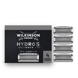 Wilkinson Sword Hydro 5 Ultimate Recambios Afeitado Hombre 4 Unidades Hidratación Ácido Hialurónico