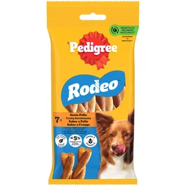 Pedigree Rodeo Snacks para Perro Sabor Pollo, 12 Bolsas de 7 Unidades