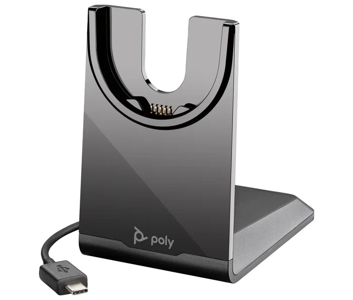 Poly Voyager USB-C Charging Stand Soporte de Recarga Compatible con Auriculares Voyager Focus 2 y 4300 Negro