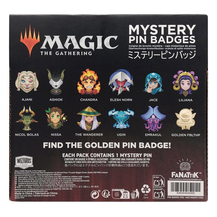 Magic: The Gathering Chapas Mystery Pin Badge Expositor (12)