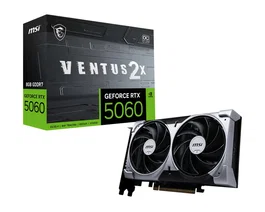 MSI GeForce RTX 5060 VENTUS 2X OC 8GB GDDR7 - Tarjeta gráfica con Overclock, PCIe 5.0, HDMI 2.1b, 3x DisplayPort, 145W