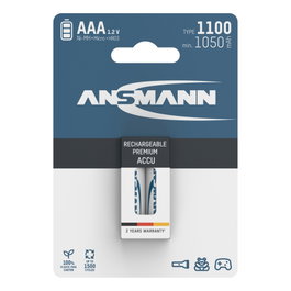Ansmann Pilas recargables NiMH 1100 Micro AAA 1050 mAh (2 unidades)