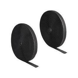 DeLOCK Cinta de gancho y bucle de alta resistencia 25 m x 25 mm negro