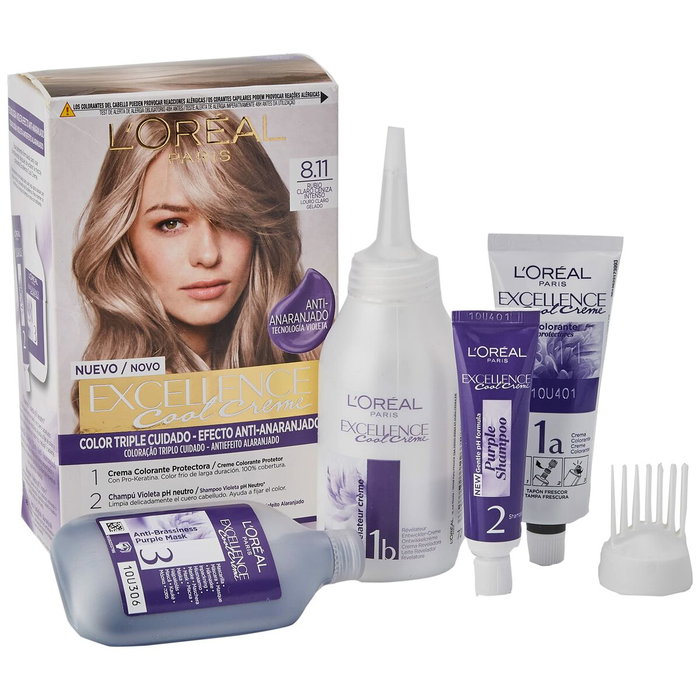 L'Oréal Paris Excellence Cool 8,11-rubio claro ceniza L'Oréal Paris Excellence Cool 8,11-rubio claro ceniza