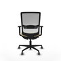 PIQUERAS Y CRESPO Silla de oficina Haches con mecanismo Sincro/Traslack, Crema y Blanco