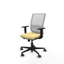 PIQUERAS Y CRESPO Silla de oficina Haches con mecanismo Sincro/Traslack, Crema y Blanco