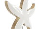 DKD Home Decor Decoración Estrella de Mango y Metal Blanco 18x5x28 cm