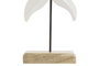 DKD Home Decor Decoración Estrella de Mango y Metal Blanco 18x5x28 cm