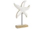 DKD Home Decor Decoración Estrella de Mango y Metal Blanco 18x5x28 cm