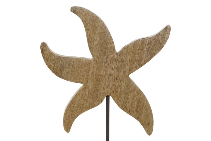 DKD Home Decor Decoración Estrella de Mango y Metal Blanco 18x5x28 cm
