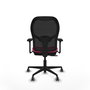 PIQUERAS Y CRESPO Silla de oficina Jorquera con mecanismo Sincro/Traslack, Rosa y Negro