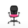 PIQUERAS Y CRESPO Silla de oficina Jorquera con mecanismo Sincro/Traslack, Rosa y Negro
