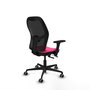 PIQUERAS Y CRESPO Silla de oficina Jorquera con mecanismo Sincro/Traslack, Rosa y Negro